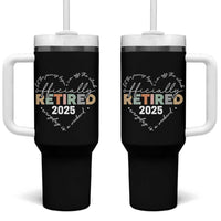 Officially Retired 2025 Tumbler With Handle Women Retirement Vintage