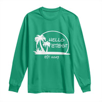 Hello Retirement Est 2025 Long Sleeve Shirt Summer Vibes