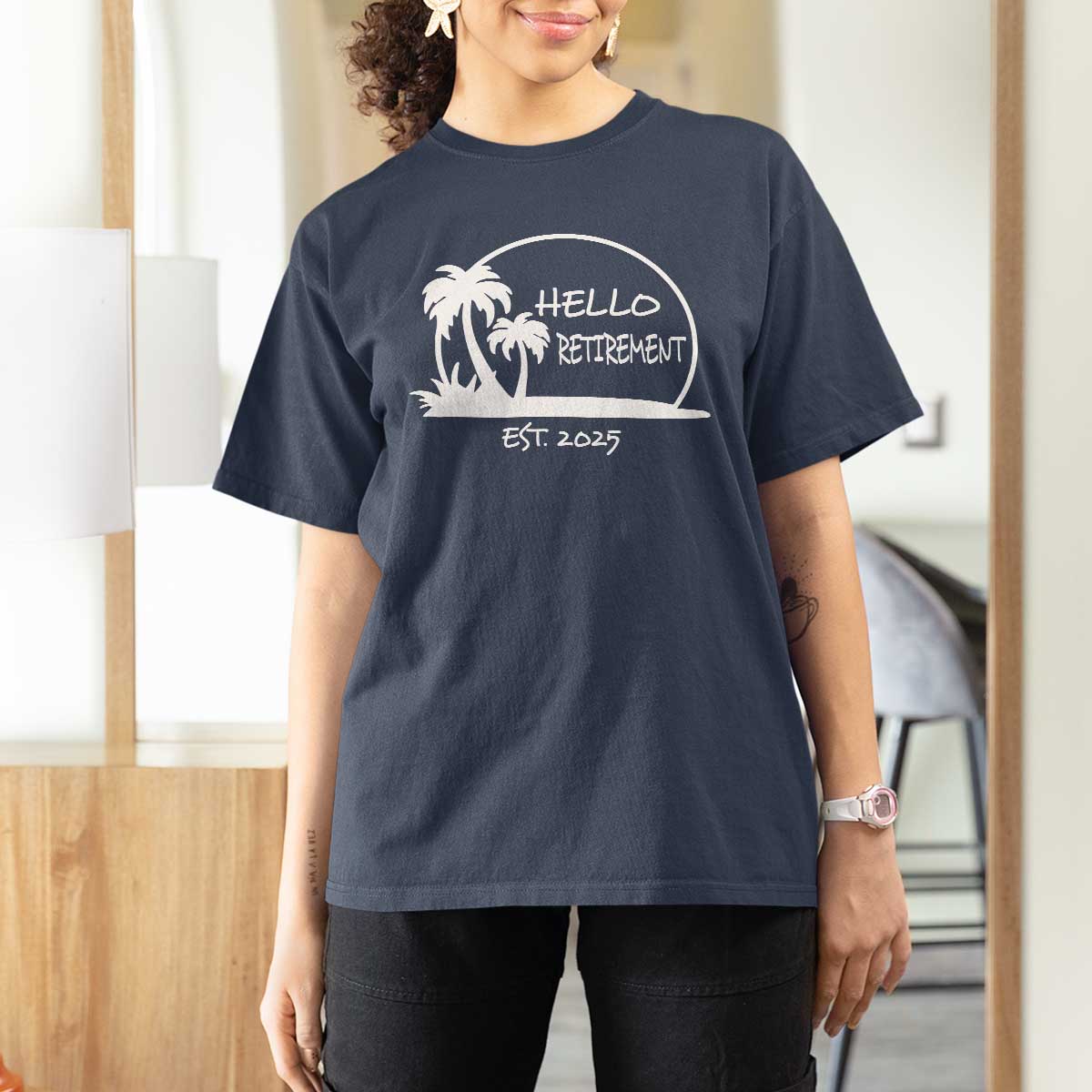 Hello Retirement Est 2025 T Shirt For Women Summer Vibes