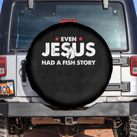 Christian Fishing Spare Tire Cover Even Jesus Had A Fish Story Funny Fisherman - Wonder Print Shop
