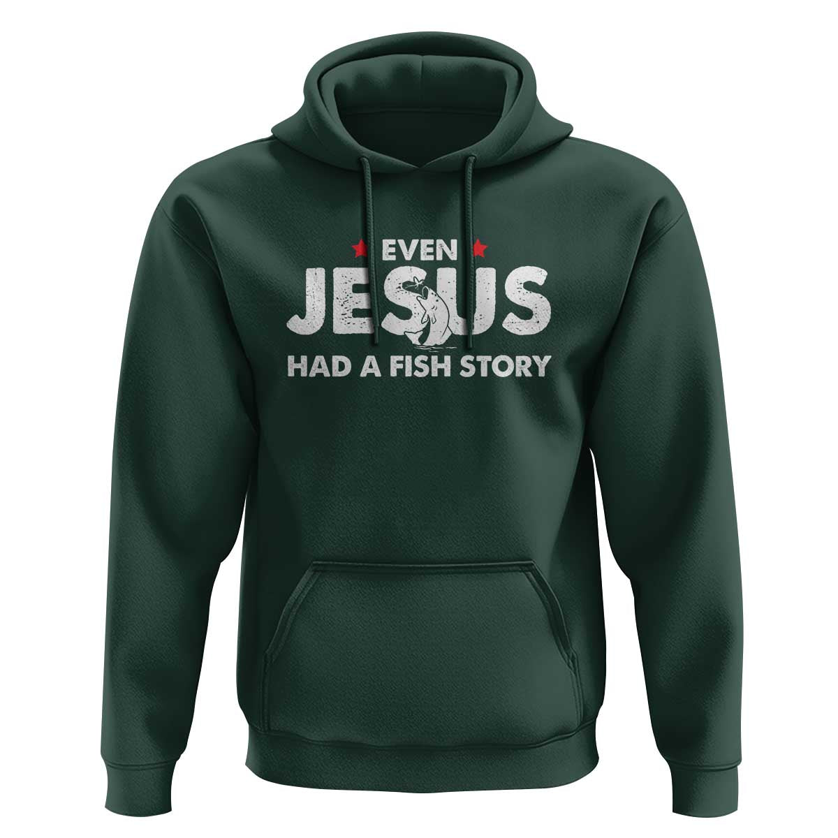 Christian Fishing Hoodie Even Jesus Had A Fish Story Funny Fisherman - Wonder Print Shop