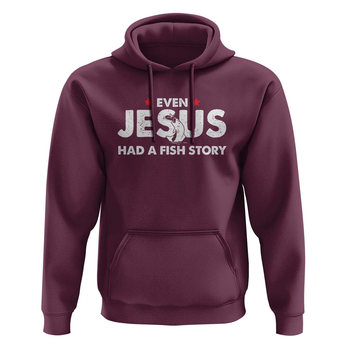 Christian Fishing Hoodie Even Jesus Had A Fish Story Funny Fisherman - Wonder Print Shop