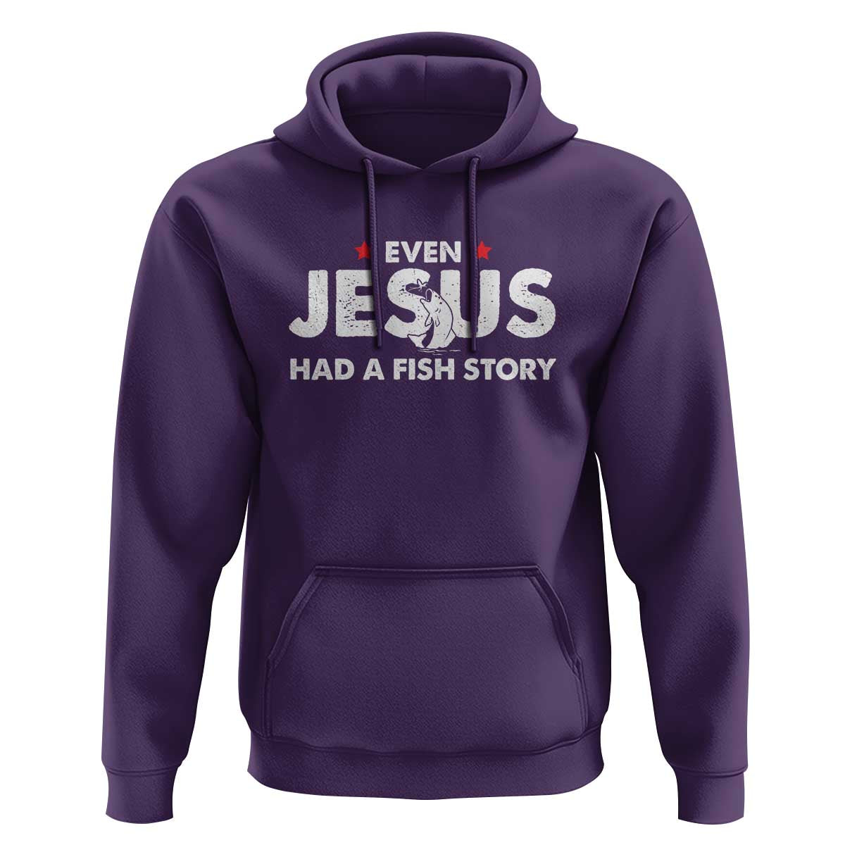Christian Fishing Hoodie Even Jesus Had A Fish Story Funny Fisherman - Wonder Print Shop