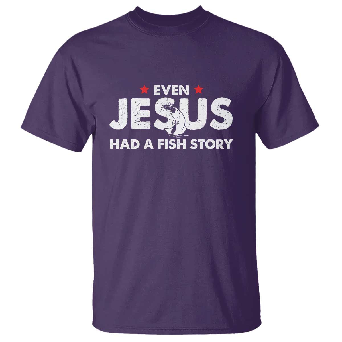 Christian Fishing T Shirt Even Jesus Had A Fish Story Funny Fisherman - Wonder Print Shop