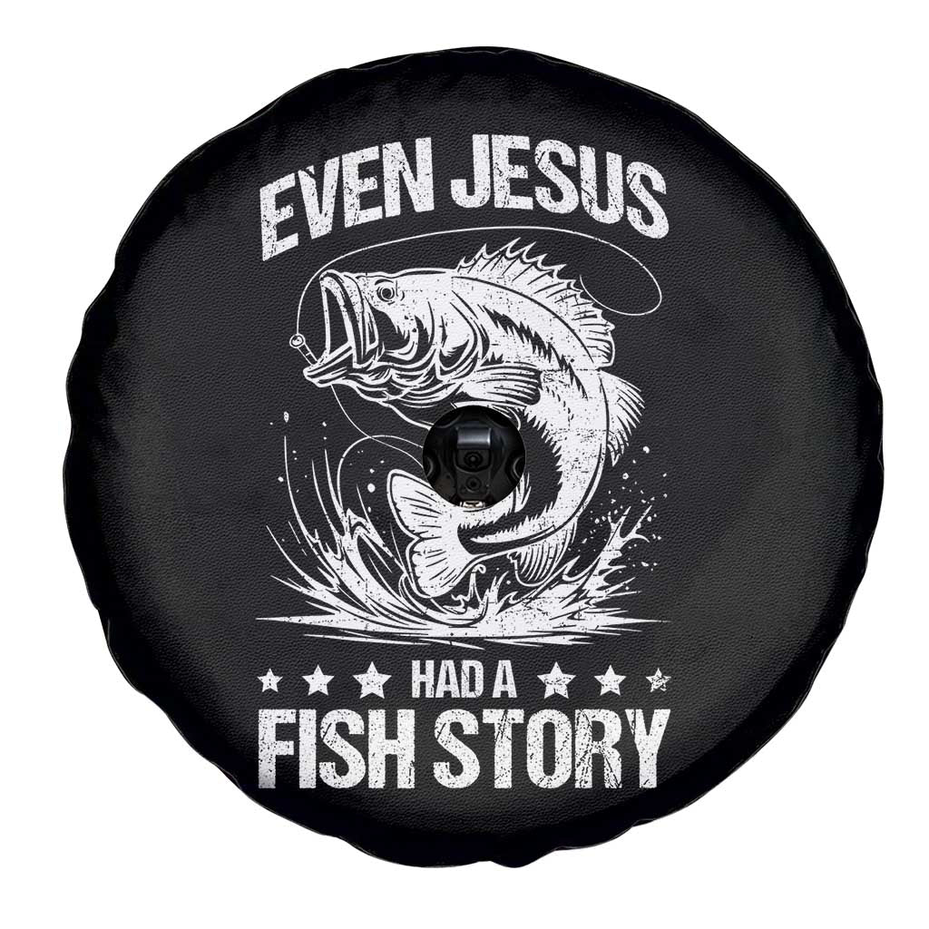 Funny Fishing Spare Tire Cover Even Jesus Had A Fish Story Funny Christian Fisherman - Wonder Print Shop