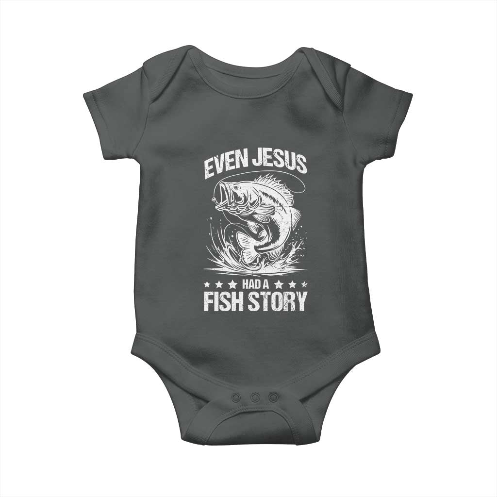 Funny Fishing Baby Onesie Even Jesus Had A Fish Story Funny Christian Fisherman - Wonder Print Shop