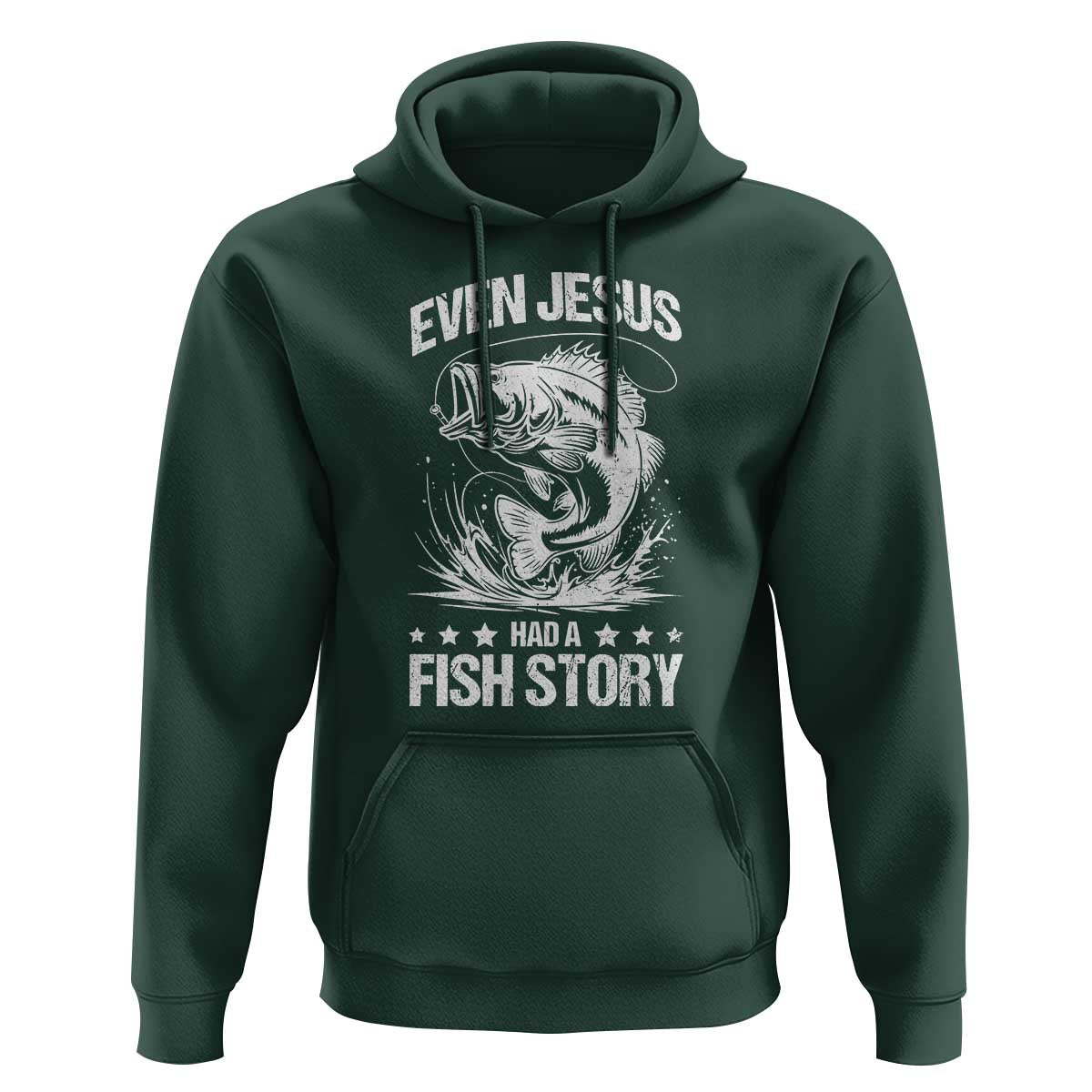 Funny Fishing Hoodie Even Jesus Had A Fish Story Funny Christian Fisherman - Wonder Print Shop