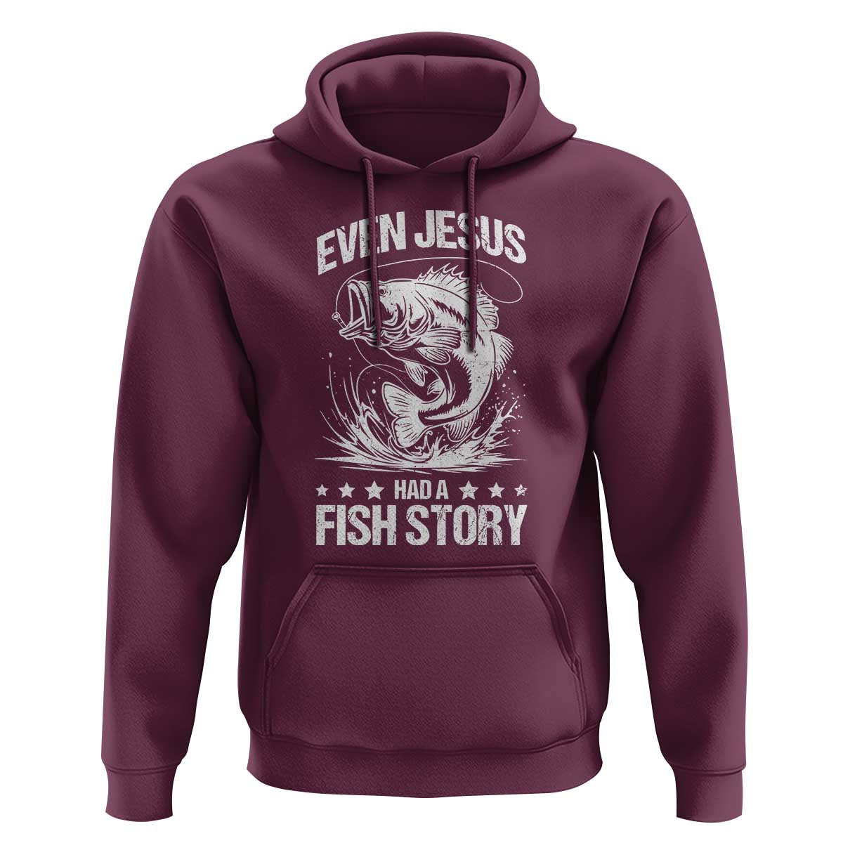 Funny Fishing Hoodie Even Jesus Had A Fish Story Funny Christian Fisherman - Wonder Print Shop