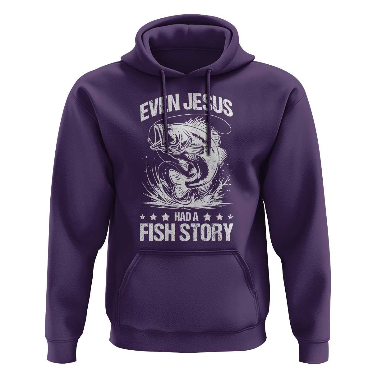 Funny Fishing Hoodie Even Jesus Had A Fish Story Funny Christian Fisherman - Wonder Print Shop