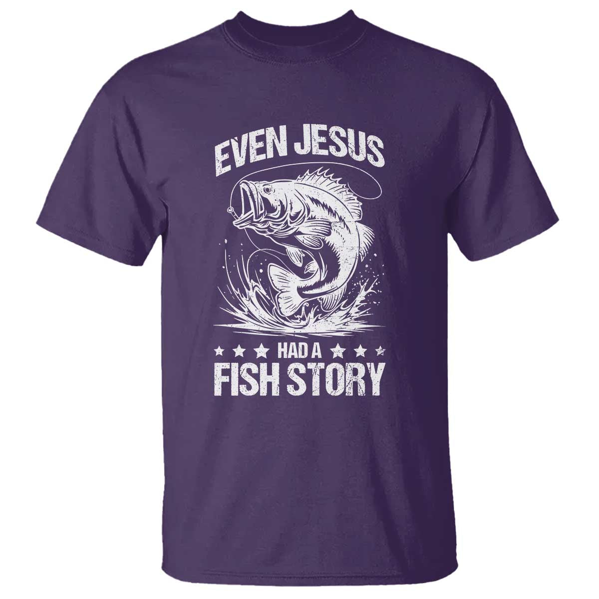 Funny Fishing T Shirt Even Jesus Had A Fish Story Funny Christian Fisherman - Wonder Print Shop
