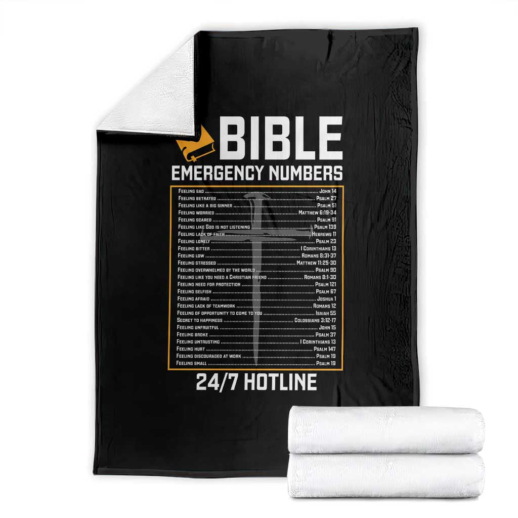 Bible Emergency Numbers Throw Blanket Funny Christian Bible Jesus Religious