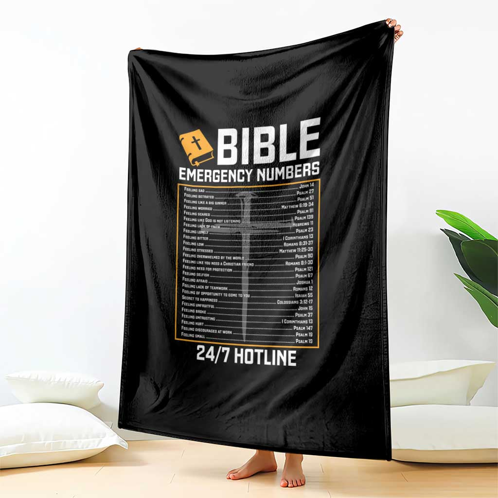 Bible Emergency Numbers Throw Blanket Funny Christian Bible Jesus Religious