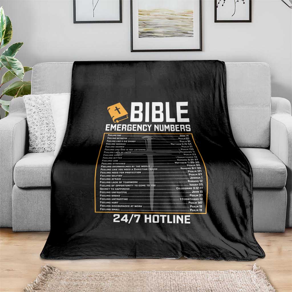 Bible Emergency Numbers Throw Blanket Funny Christian Bible Jesus Religious