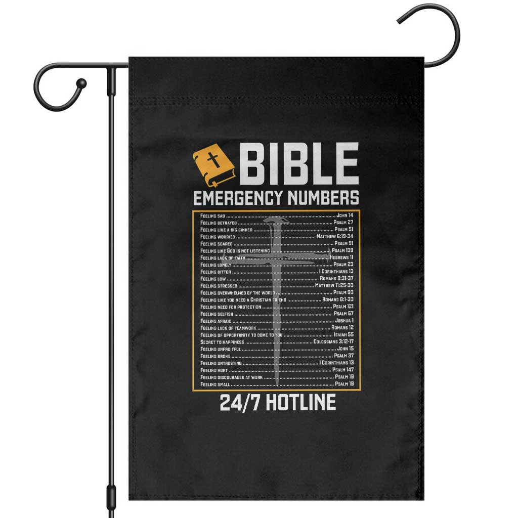 Bible Emergency Numbers Garden Flag Funny Christian Bible Jesus Religious