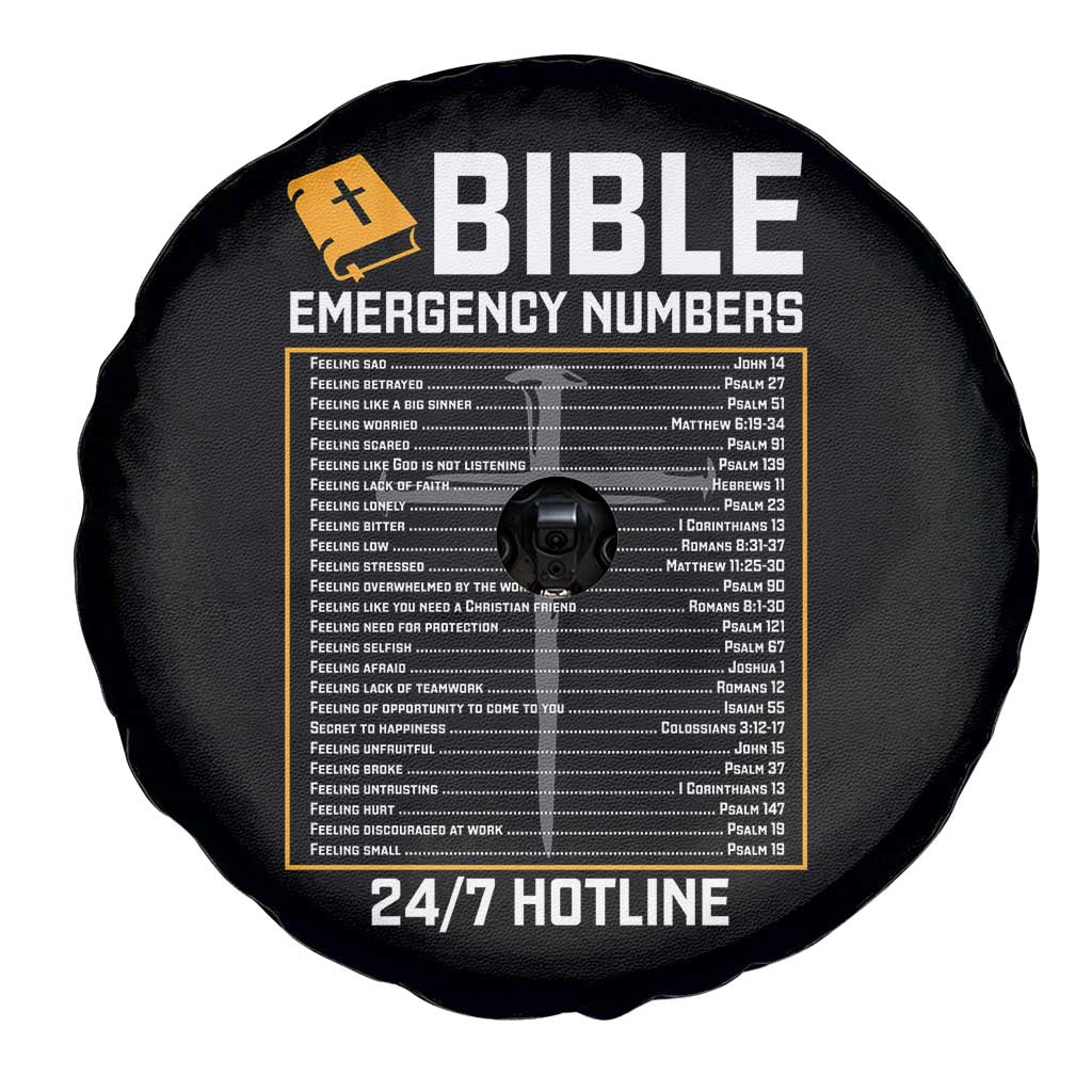 Bible Emergency Numbers Spare Tire Cover Funny Christian Bible Jesus Religious