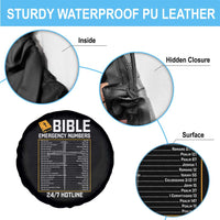 Bible Emergency Numbers Spare Tire Cover Funny Christian Bible Jesus Religious