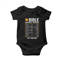 Bible Emergency Numbers Baby Onesie Funny Christian Bible Jesus Religious