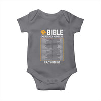 Bible Emergency Numbers Baby Onesie Funny Christian Bible Jesus Religious