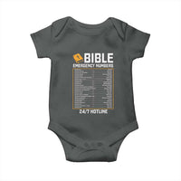 Bible Emergency Numbers Baby Onesie Funny Christian Bible Jesus Religious