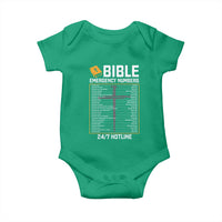Bible Emergency Numbers Baby Onesie Funny Christian Bible Jesus Religious