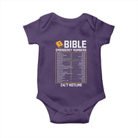 Bible Emergency Numbers Baby Onesie Funny Christian Bible Jesus Religious