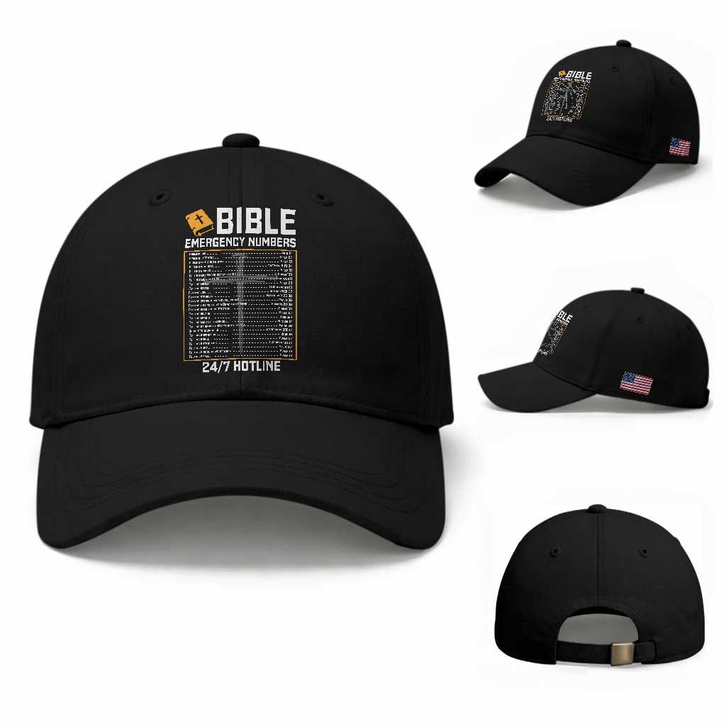 Bible Emergency Numbers Baseball Cap Funny Christian Bible Jesus Religious