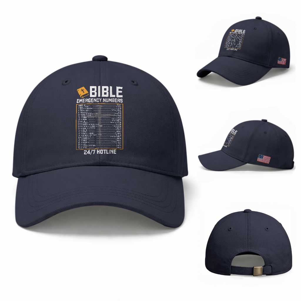 Bible Emergency Numbers Baseball Cap Funny Christian Bible Jesus Religious