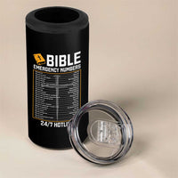 Bible Emergency Numbers 4 in 1 Can Cooler Tumbler Funny Christian Bible Jesus Religious