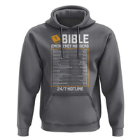 Bible Emergency Numbers Hoodie Funny Christian Bible Jesus Religious