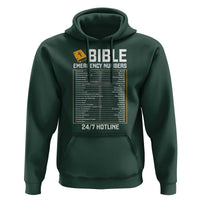 Bible Emergency Numbers Hoodie Funny Christian Bible Jesus Religious