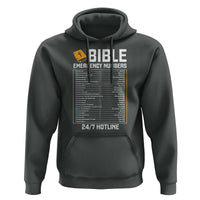 Bible Emergency Numbers Hoodie Funny Christian Bible Jesus Religious