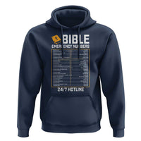 Bible Emergency Numbers Hoodie Funny Christian Bible Jesus Religious