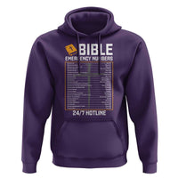Bible Emergency Numbers Hoodie Funny Christian Bible Jesus Religious