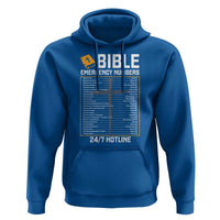 Bible Emergency Numbers Hoodie Funny Christian Bible Jesus Religious