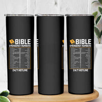 Bible Emergency Numbers Skinny Tumbler Funny Christian Bible Jesus Religious