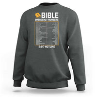 Bible Emergency Numbers Sweatshirt Funny Christian Bible Jesus Religious