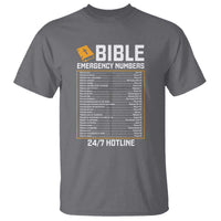 Bible Emergency Numbers T Shirt Funny Christian Bible Jesus Religious