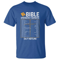 Bible Emergency Numbers T Shirt Funny Christian Bible Jesus Religious