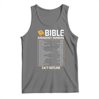 Bible Emergency Numbers Tank Top Funny Christian Bible Jesus Religious