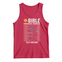 Bible Emergency Numbers Tank Top Funny Christian Bible Jesus Religious