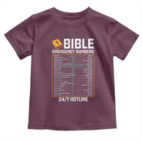 Bible Emergency Numbers Toddler T Shirt Funny Christian Bible Jesus Religious