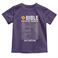 Bible Emergency Numbers Toddler T Shirt Funny Christian Bible Jesus Religious