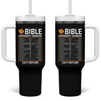 Bible Emergency Numbers Tumbler With Handle Funny Christian Bible Jesus Religious