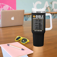 Bible Emergency Numbers Tumbler With Handle Funny Christian Bible Jesus Religious
