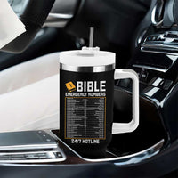 Bible Emergency Numbers Tumbler With Handle Funny Christian Bible Jesus Religious
