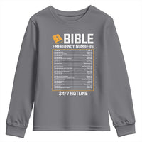 Bible Emergency Numbers Youth Sweatshirt Funny Christian Bible Jesus Religious