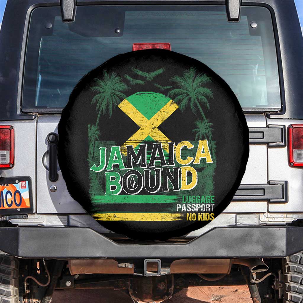 Jamaican Travel Spare Tire Cover Straight Trippin Jamaica Vacation Retro - Wonder Print Shop