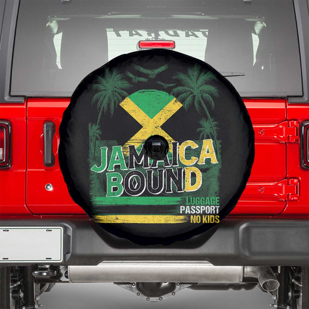 Jamaican Travel Spare Tire Cover Straight Trippin Jamaica Vacation Retro - Wonder Print Shop