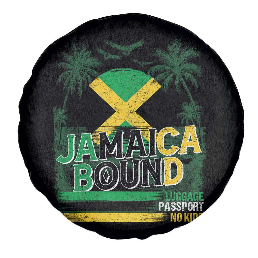 Jamaican Travel Spare Tire Cover Straight Trippin Jamaica Vacation Retro - Wonder Print Shop