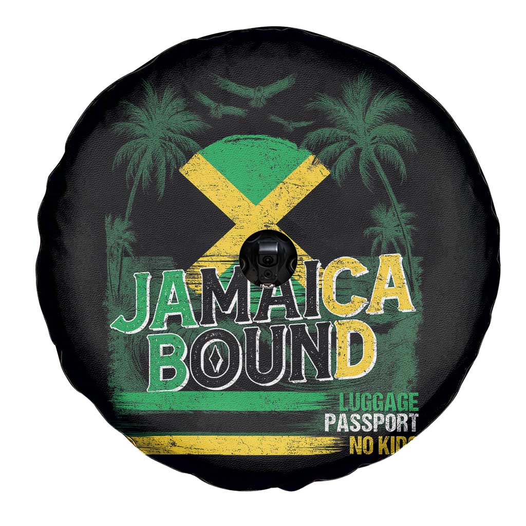 Jamaican Travel Spare Tire Cover Straight Trippin Jamaica Vacation Retro - Wonder Print Shop